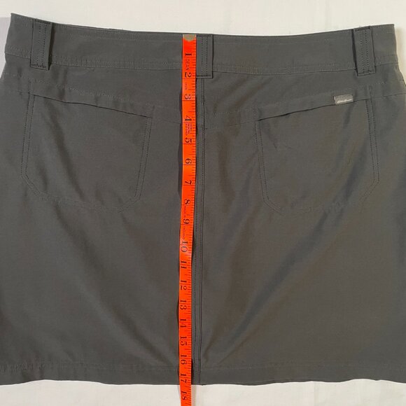 Eddie Bauer Adventurer Skort Skirt Size 12 Gray Mini Activewear Stretch - Picture 12 of 15